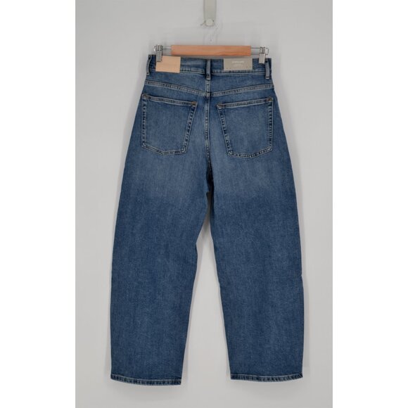 NEW Everlane The Way High Curve Jeans Vintage Blue Barrel Balloon Stretch 27 - Picture 3 of 8